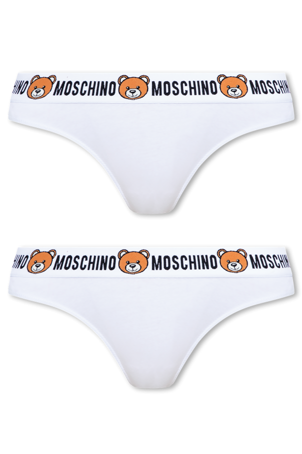 Moschino Dwupak stringów z logo