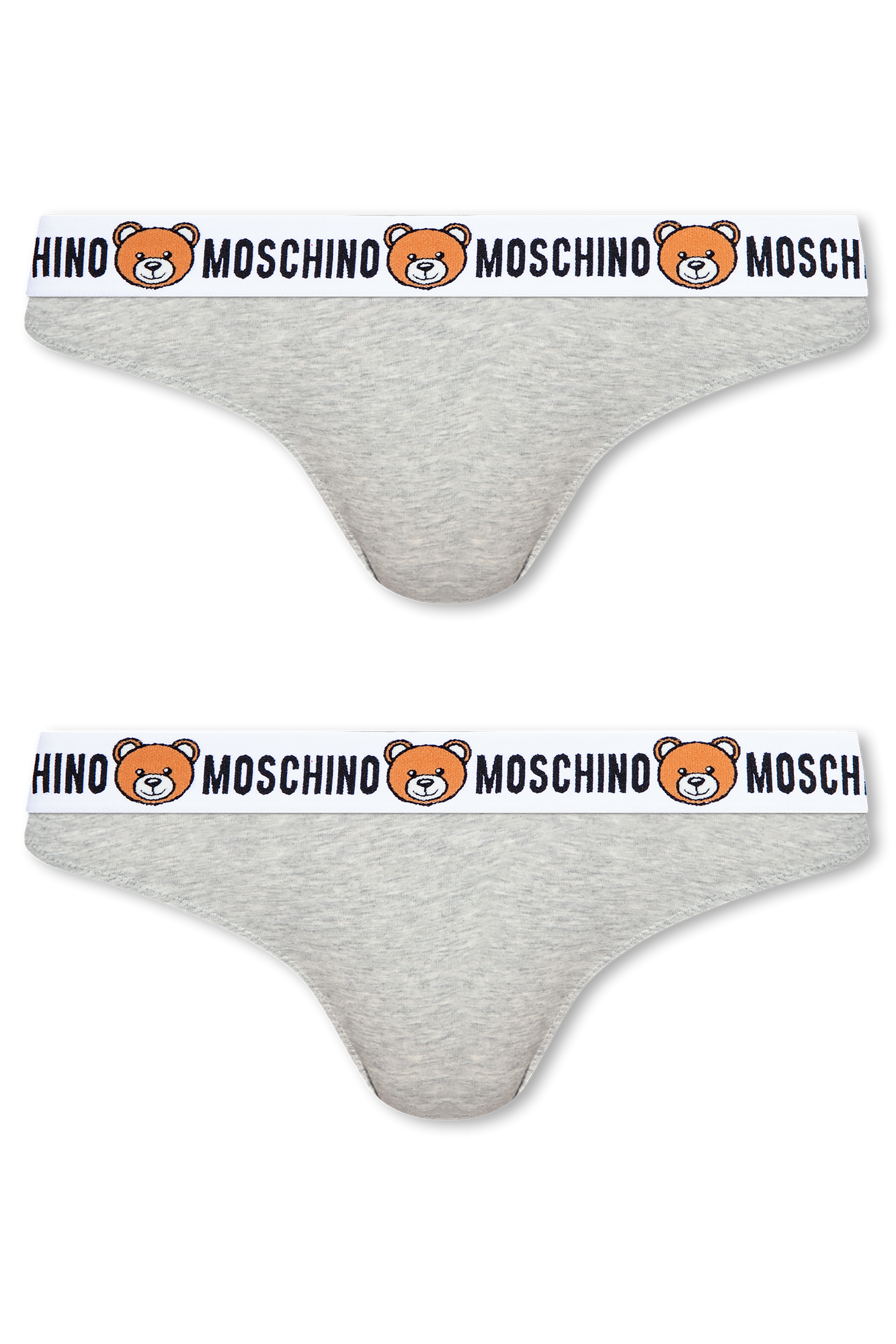 Grey Branded thong 2-pack Moschino - Vitkac GB