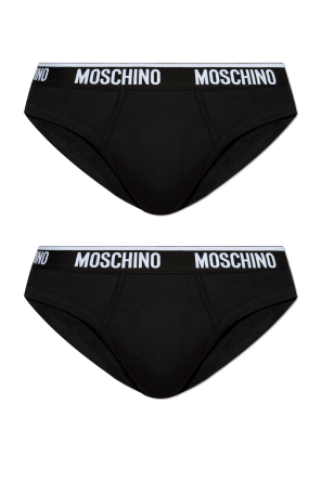 Two-pack of briefs with logo od Moschino