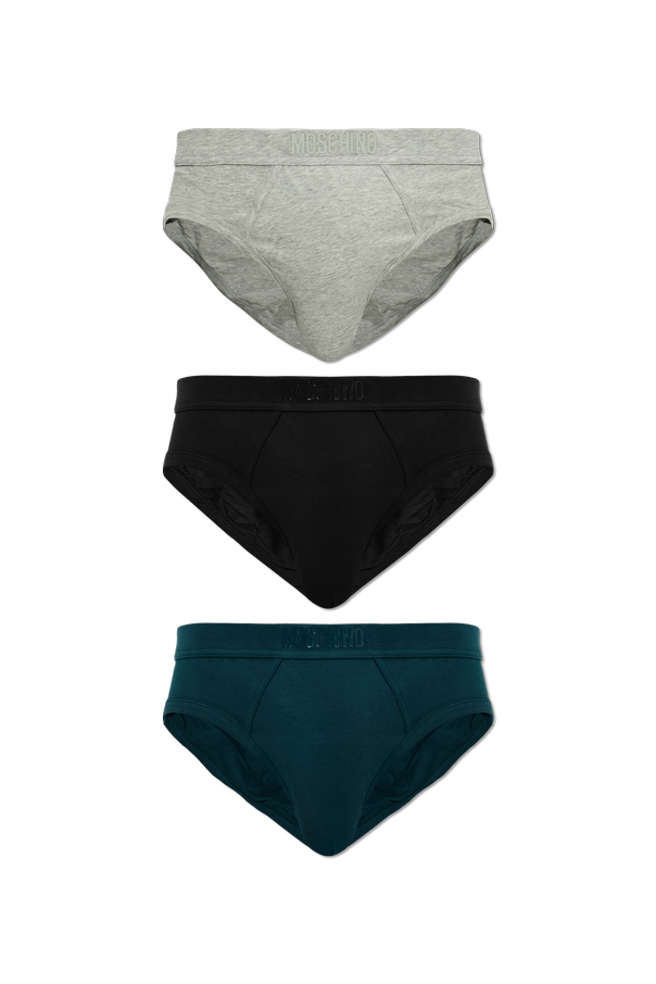Three-pack briefs with logo od Moschino