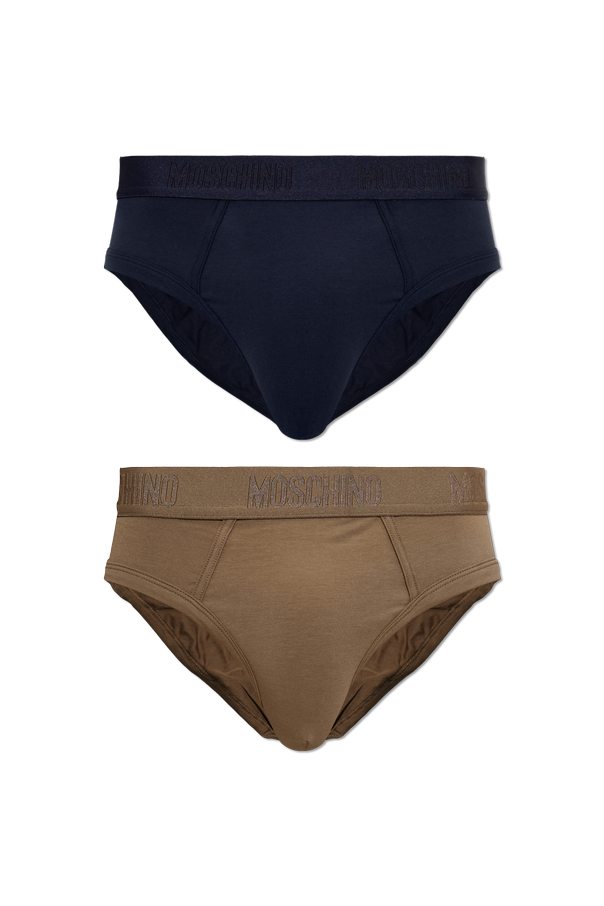 Logo briefs twin pack od Moschino