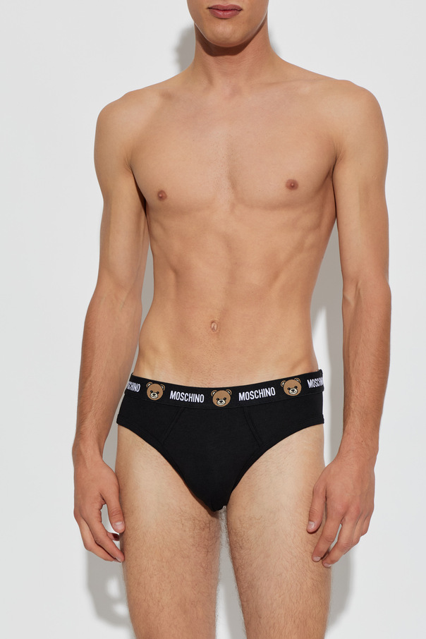 Moschino 2er-Pack Baumwoll-Slips mit Logo