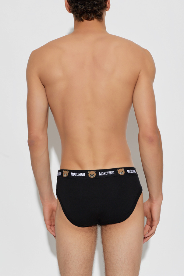 Moschino 2er-Pack Baumwoll-Slips mit Logo