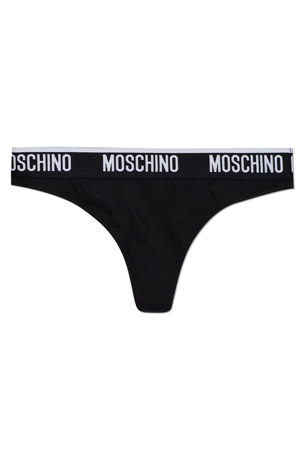 Cotton logo thongs od Moschino