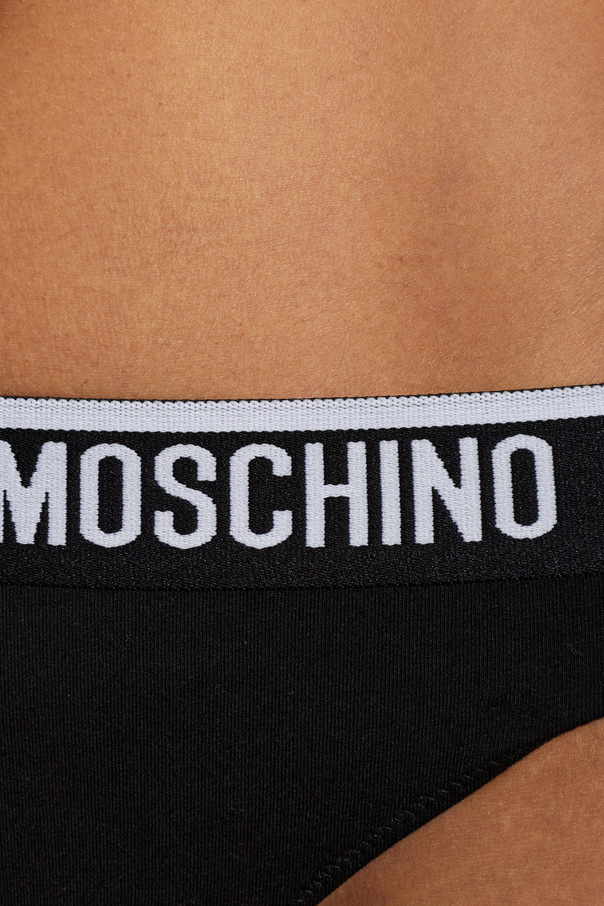 Moschino Cotton logo thongs