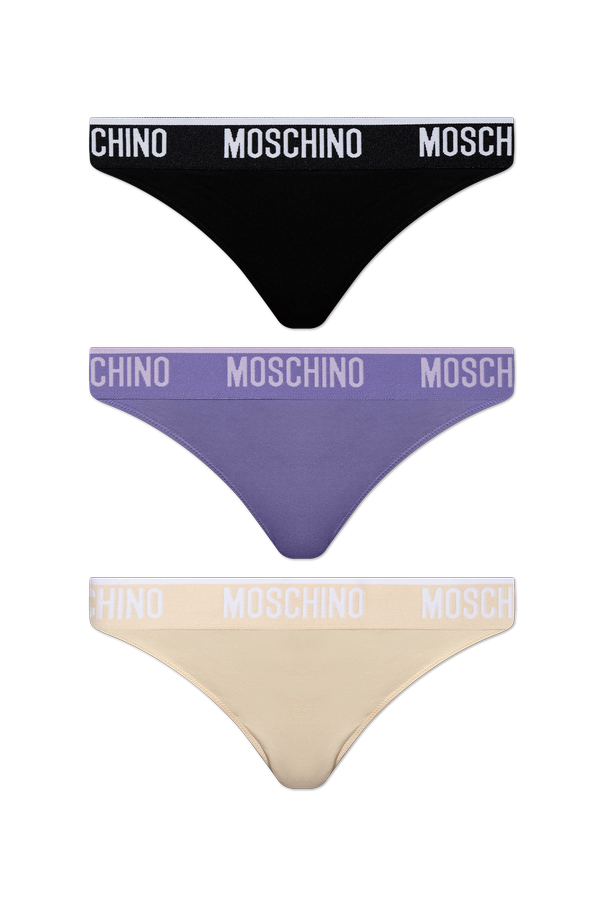 Three-pack of logo thongs od Moschino