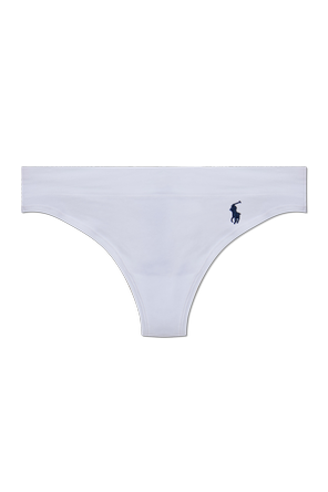 Cotton thong with logo