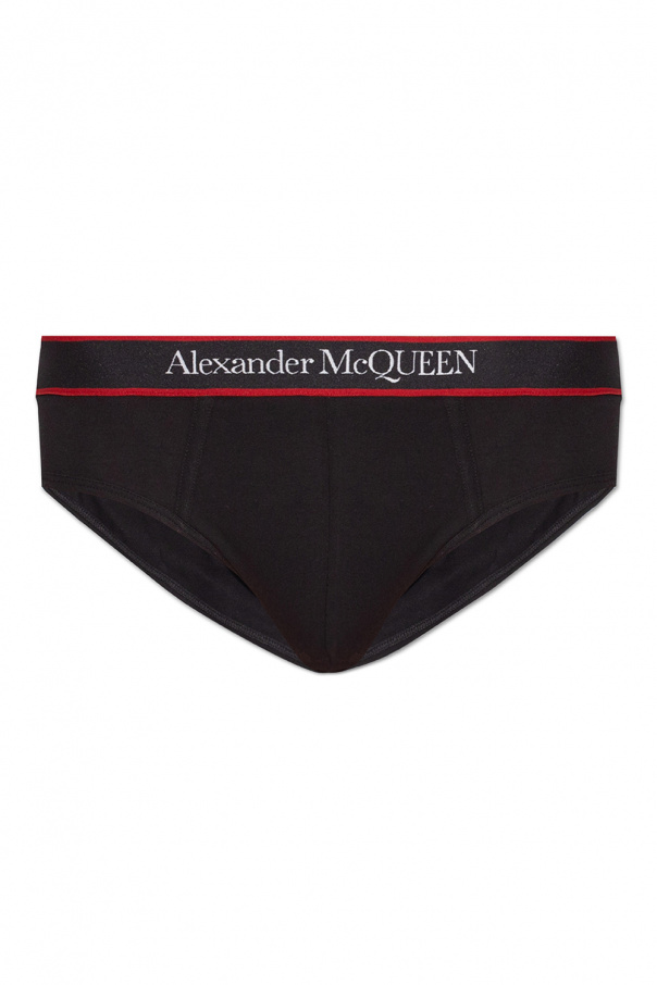 Alexander McQueen alexander mcqueen logo patch cotton t shirt item