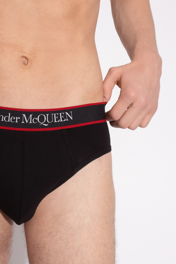 Alexander McQueen alexander mcqueen logo patch cotton t shirt item