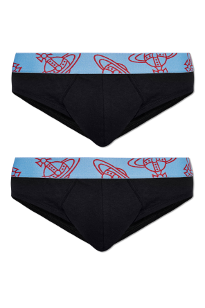 Two-pack of briefs with logo