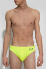 EA7 Emporio Armani neon Swim shorts with logo