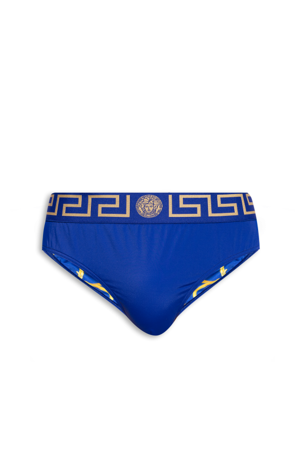 Versace Slipy kąpielowe z logo