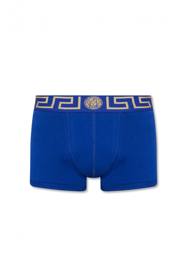 Blue Cotton boxers Versace - GenesinlifeShops Bermuda