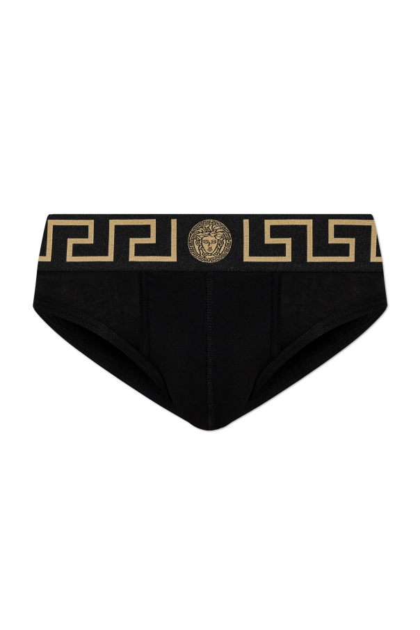 Cotton briefs with logo od Versace