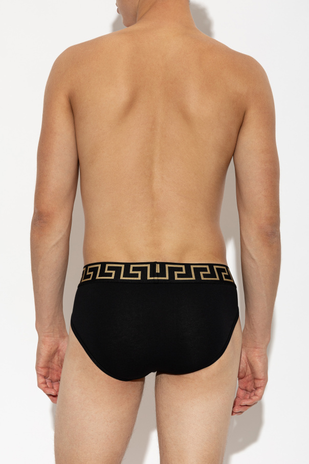 Versace Slips de algodón con logo