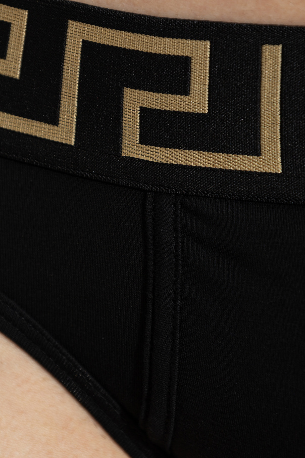Versace Slips de algodón con logo