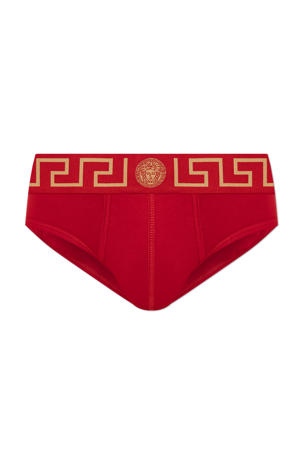 Cotton briefs with logo od Versace