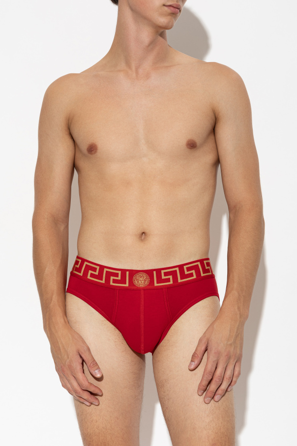 Versace Bavlnené slipy s logom