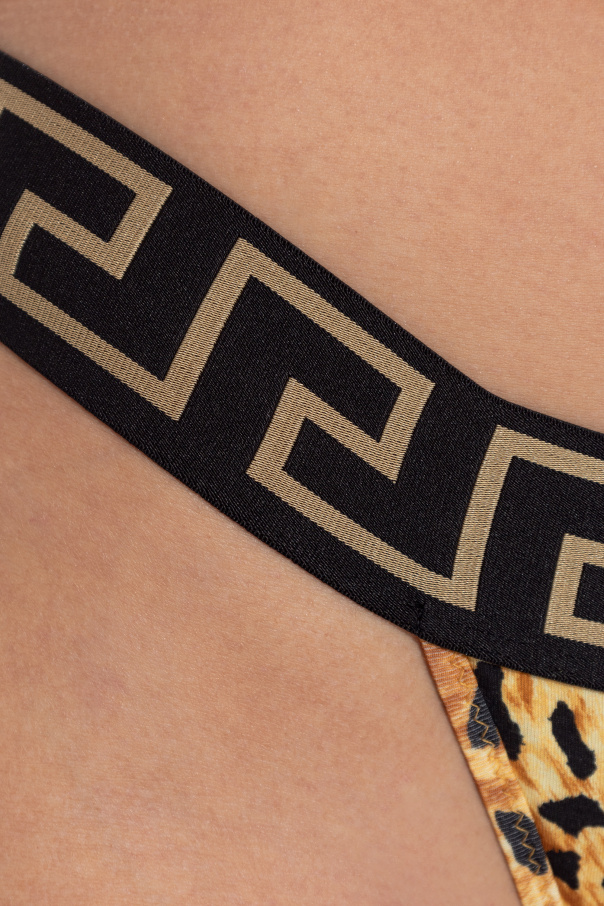 Versace String-Tanga mit Animal-Print