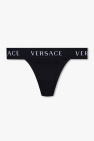 Versace BLACK Thong with logo