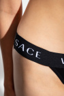 Versace BLACK Thong with logo