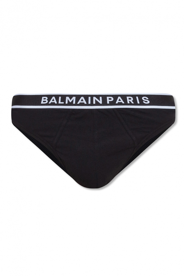 Balmain Balmain Black High-Waisted Six-Button Knit Skirt