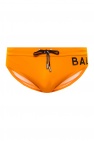 Balmain ORANGE Logo swim briefs