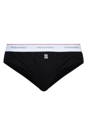 Ribbed briefs with logo