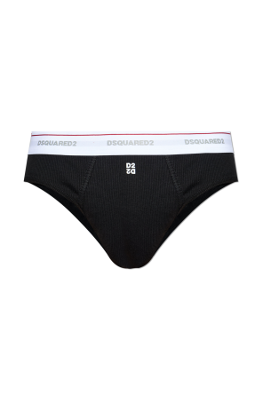 Ribbed briefs with logo