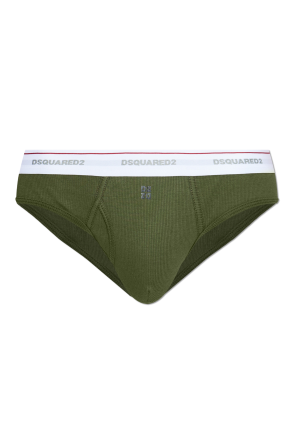 Ribbed briefs with logo