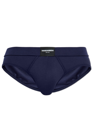 Briefs with logo patch