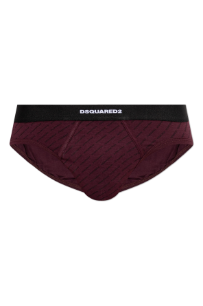 Cotton briefs with monogram