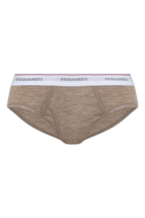 Wool briefs with logo