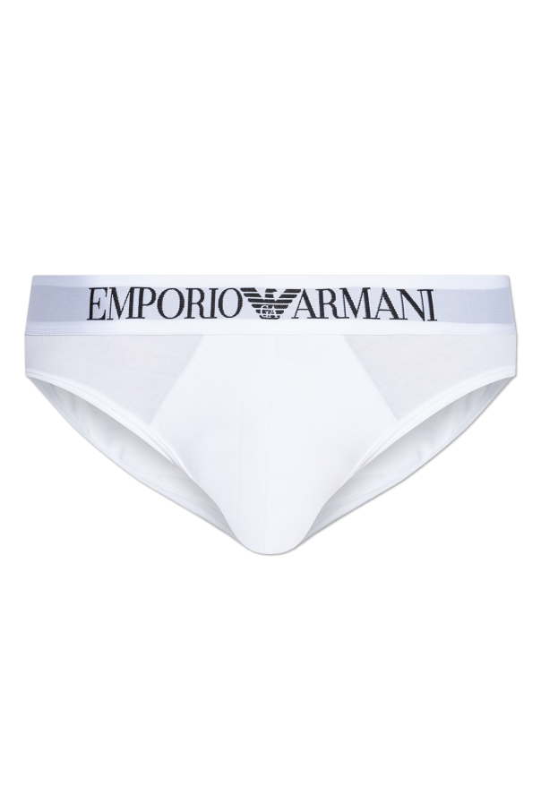 Cotton briefs with logo, zdjęcie 1 Cotton briefs with logo od Emporio Armani