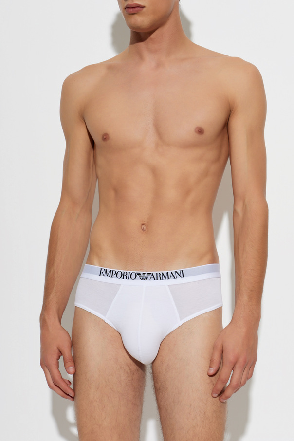 Emporio Armani Two-Pack Designer Logo Briefs