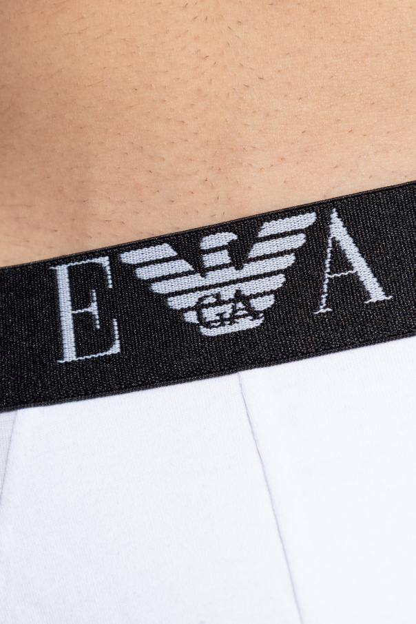 Emporio Armani Pack de tres slips de algodón con logo