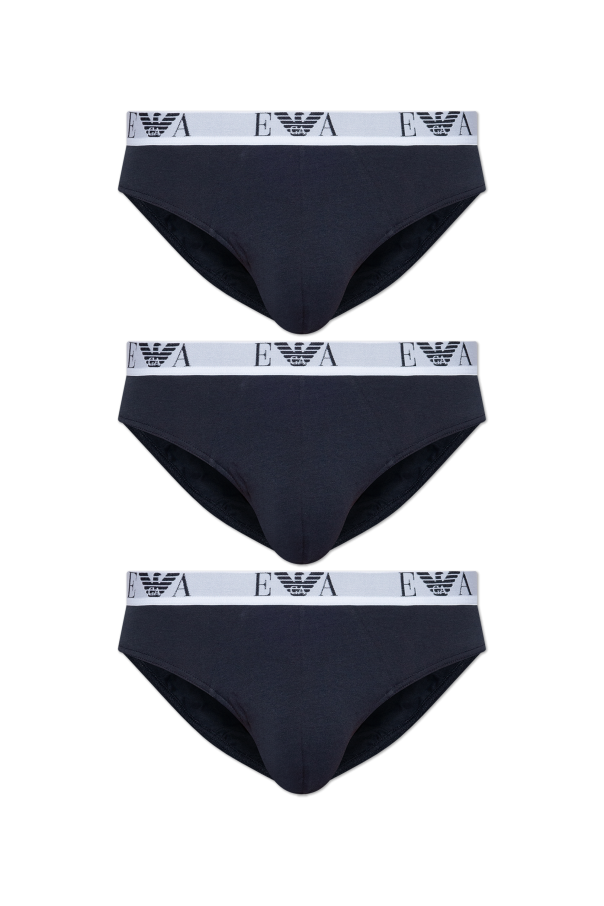 Three-pack of cotton briefs with logo, zdjęcie 1 Three-pack of cotton briefs with logo od Emporio Armani