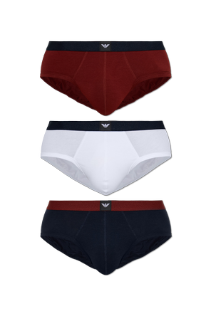 Three-pack briefs with logo