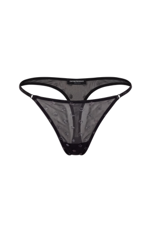Logo-embellished thong