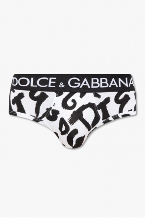 Cotton briefs od Dolce & Gabbana brogue-detailed Derby shoes
