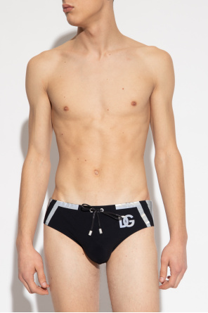 Swim briefs with logo od Dolce & Gabbana