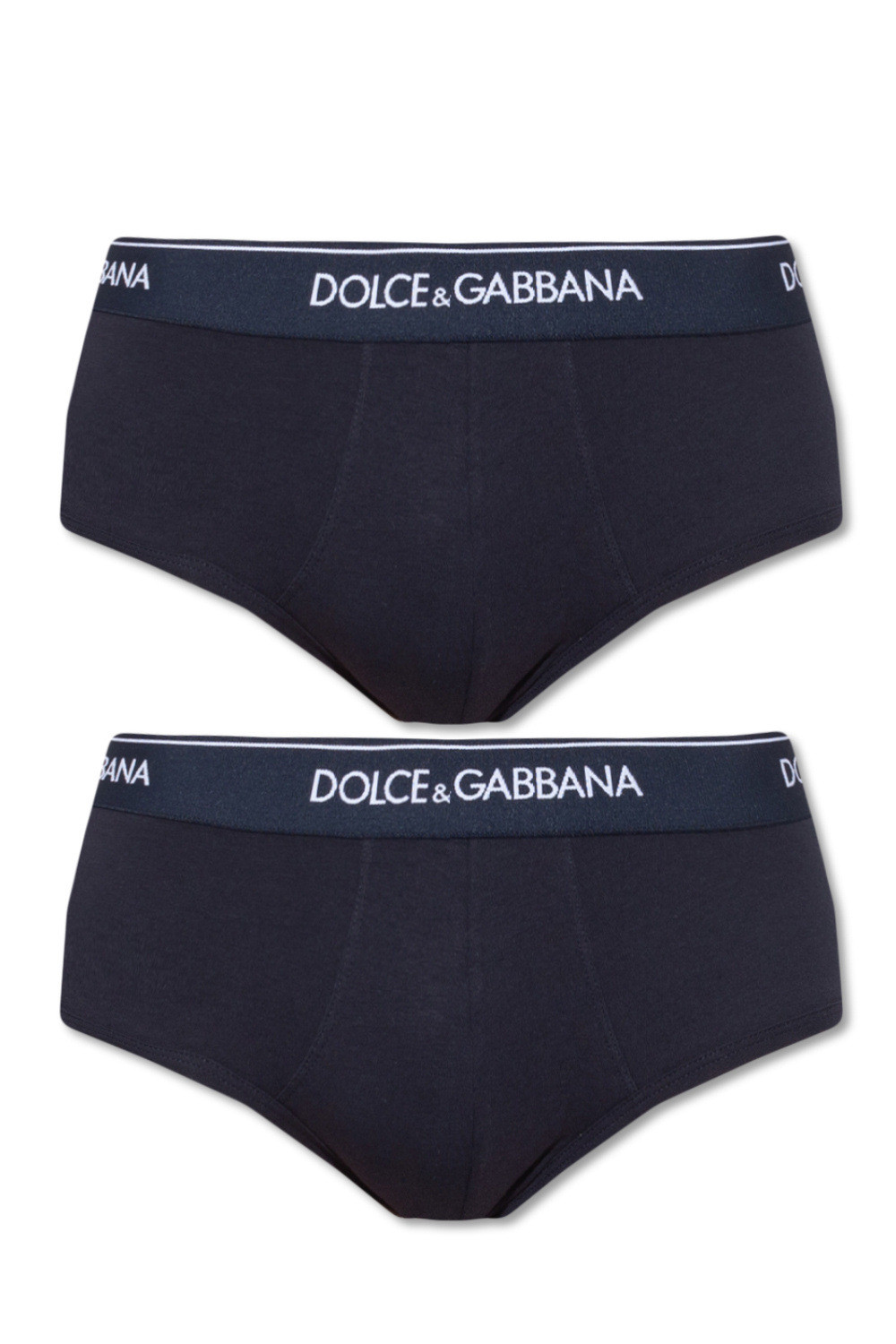 dolce gabbana logo intarsia jumper Branded briefs 2-pack