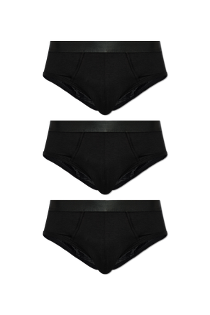 Three-pack briefs with logo