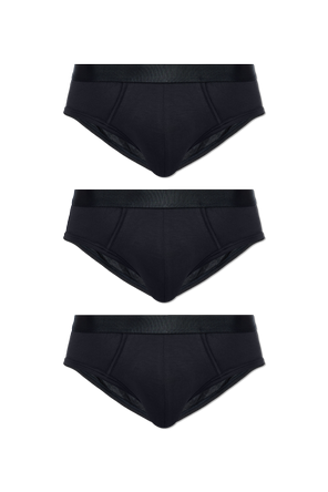 Three-pack briefs with logo