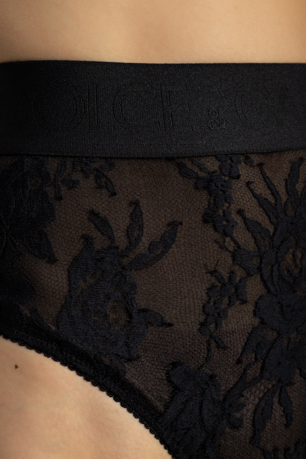 Dolce & Gabbana High-rise lace briefs