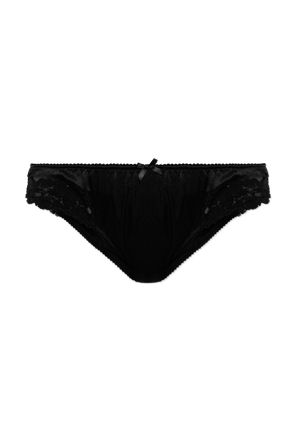 Silk briefs with lace inserts