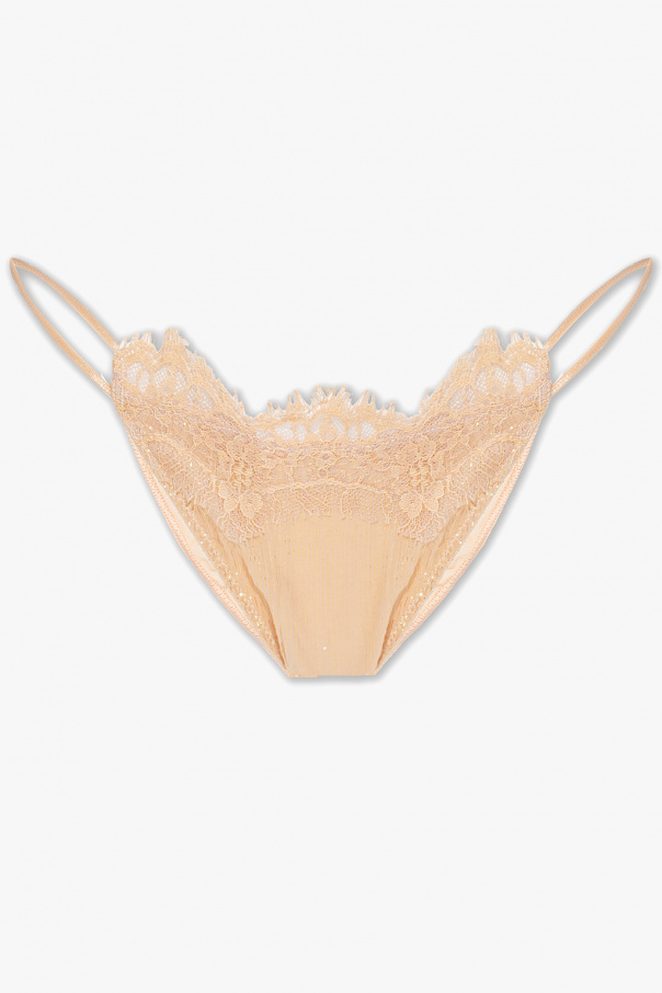 Oseree Silk briefs with lace
