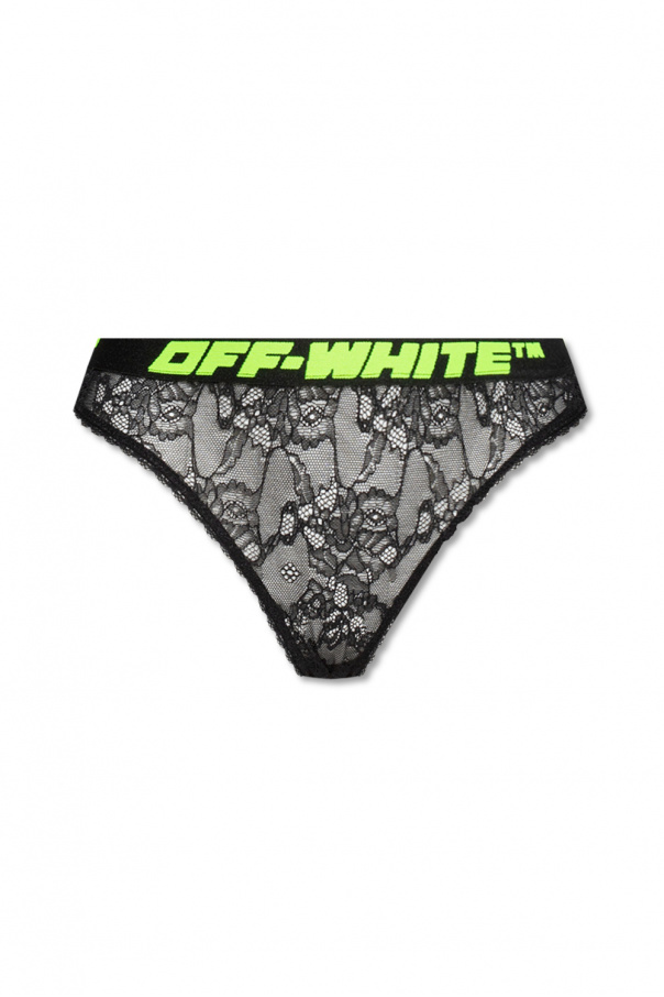 Off-White Lace briefs with logo