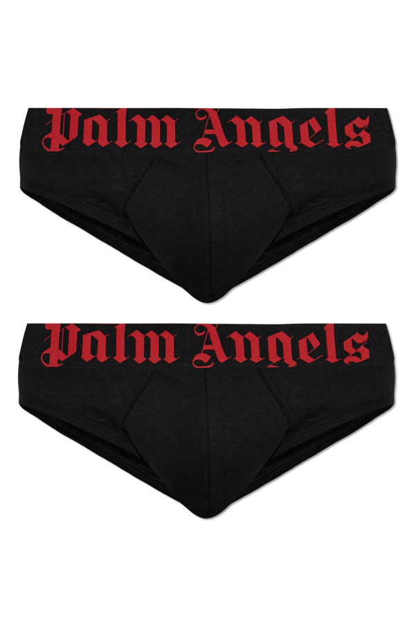Two-pack of briefs with logo od Palm Angels