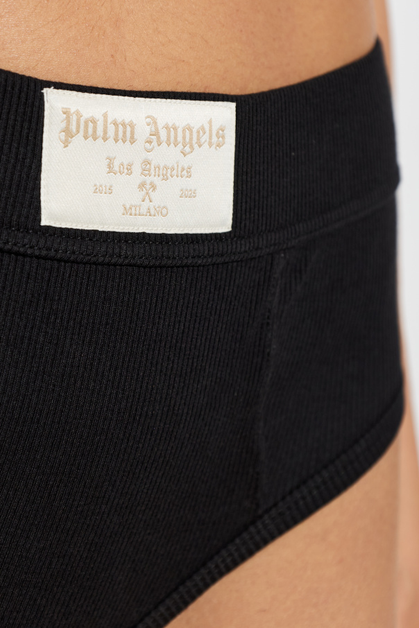 Palm Angels Pack de três tangas de algodão de cintura subida